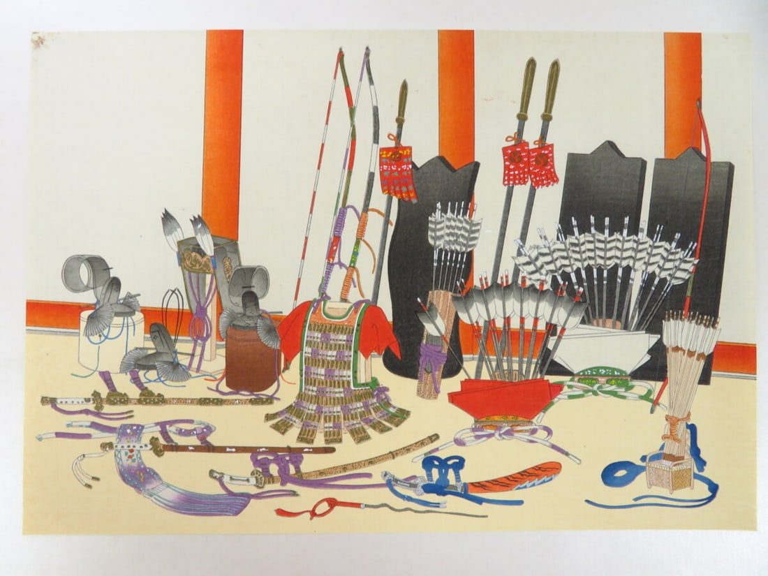 Book Antique Japanese Illustrations of Room Decorations Woodblock 15 Prints Art - 10