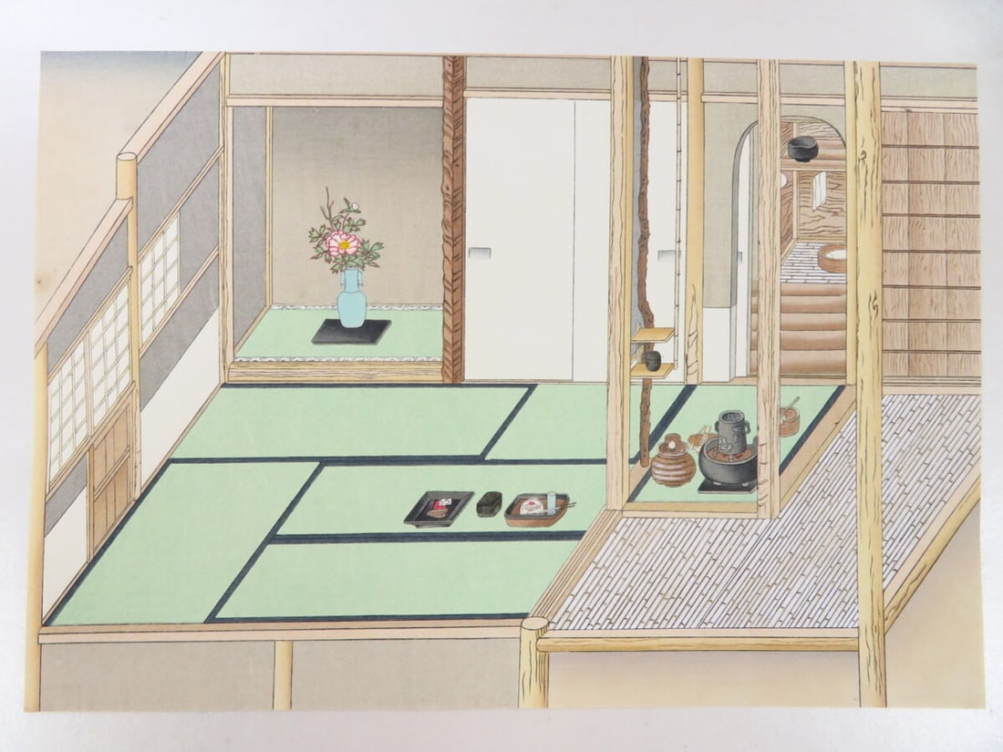 Book Antique Japanese Illustrations of Room Decorations Woodblock 15 Prints Art - 2