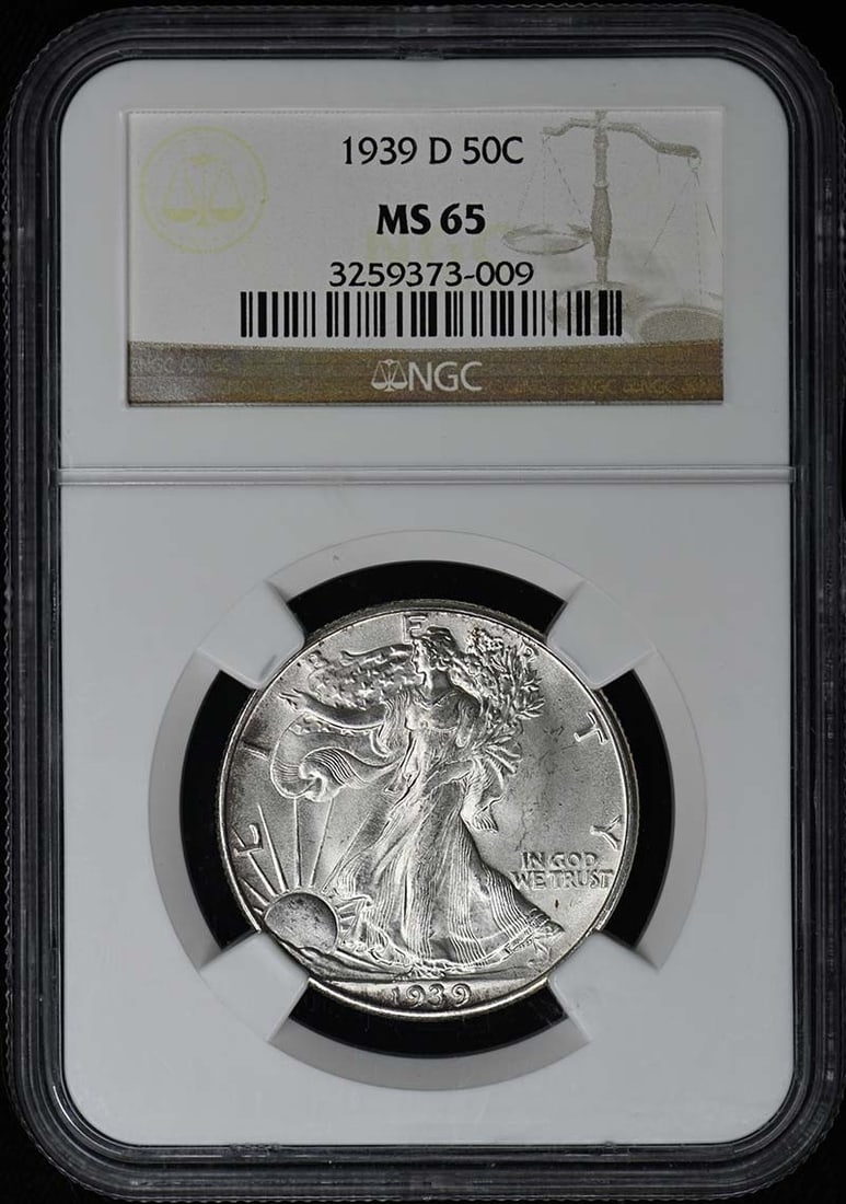 MS65 1939-D Walking Liberty Half Dollar 50C NGC (1 of 1)