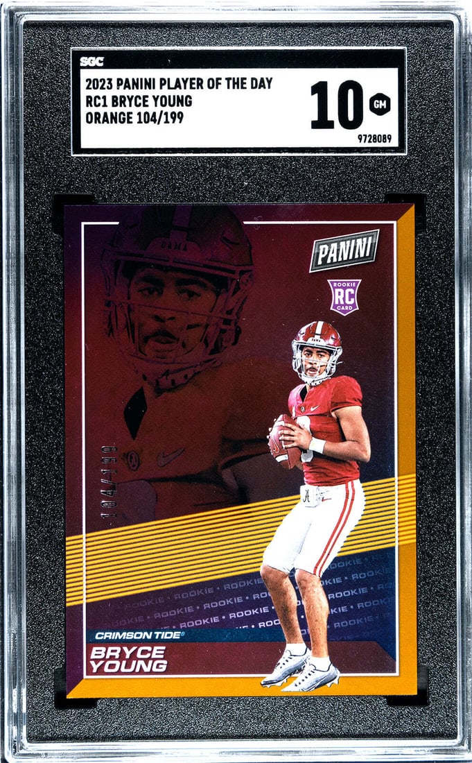 10 Bryce Young 2023 Panini Player of the Day Orange/ 199 #RC1 SGC (1 of 2)