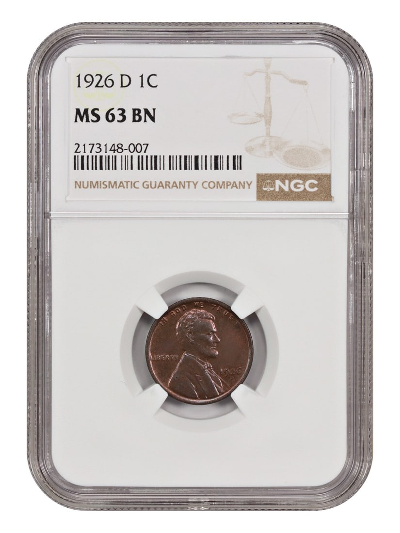 Lincoln Cent (Wheat Reverse) - 1926-D 1C NGC MS63BN: Lincoln Cent (Wheat Reverse) - 1926-D 1C NGC MS63BN This listing features Lincoln Cent (Wheat Reverse) - 1926-D 1C NGC MS63BN. Item specifics are provided below. Item Specifics: Certification: NGC