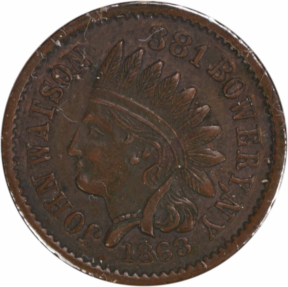 Uncertifd 1863 Civil War Token Store Card New York John Watson NY-630-CE AU: Uncertifd 1863 Civil War Token Store Card New York John Watson NY-630-CE AU This listing features Uncertifd 1863 Civil War Token Store Card New York John Watson NY-630-CE AU. Item specifics are