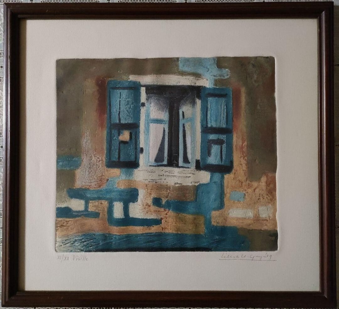 Framed Silvia H Gonzalez Color Etching Print Pencil Signed Numbered (1 of 11)