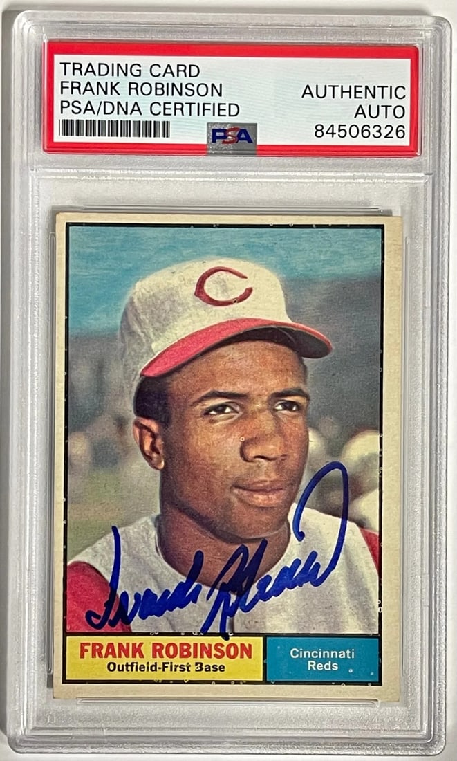 (PSA) Frank Robinson Autographed 1961 Topps Card #360 (1 of 2)