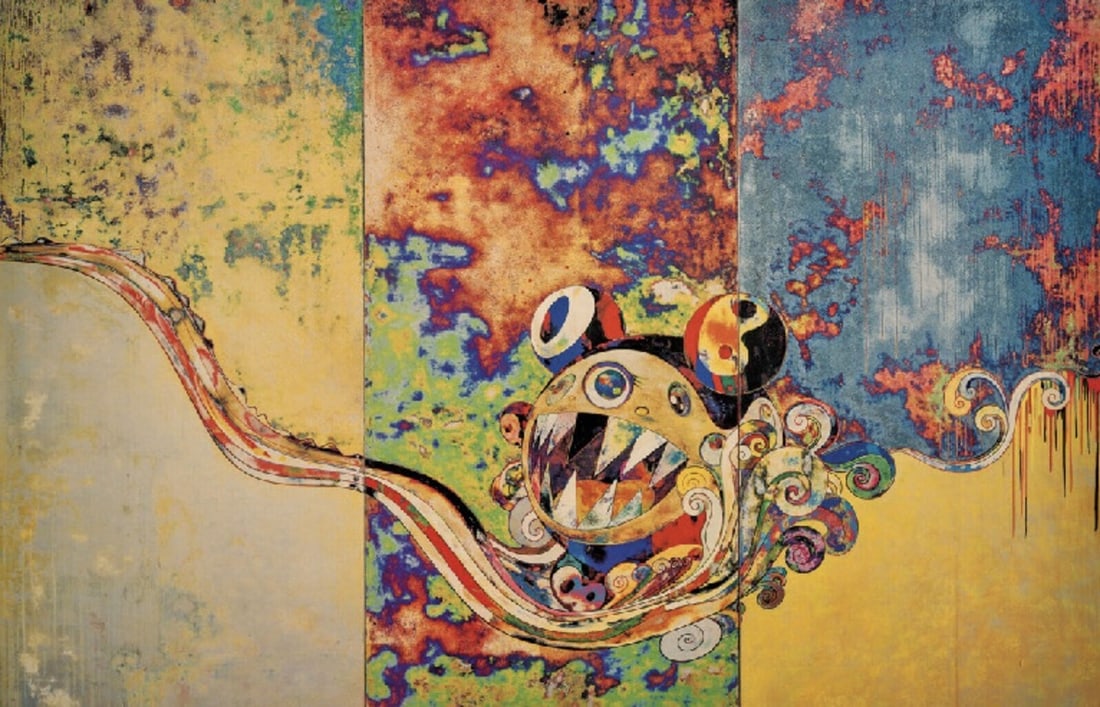 727-727 727-272 Offset Lithograph Print Signed Framed NEW - Takashi Murakami (1 of 2)