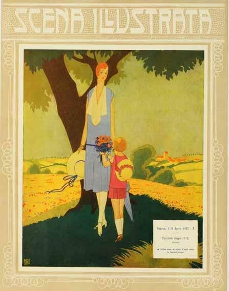 1932 Scena Illustrata Arts Literature Music Theatre Walkers (1 of 1)