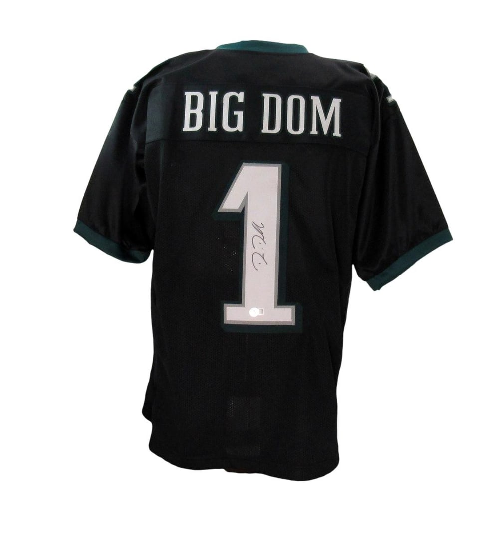 192787 Big Dom DiSandro Signed/ Autographed Custom Football Jersey Eagles Beckett (1 of 5)