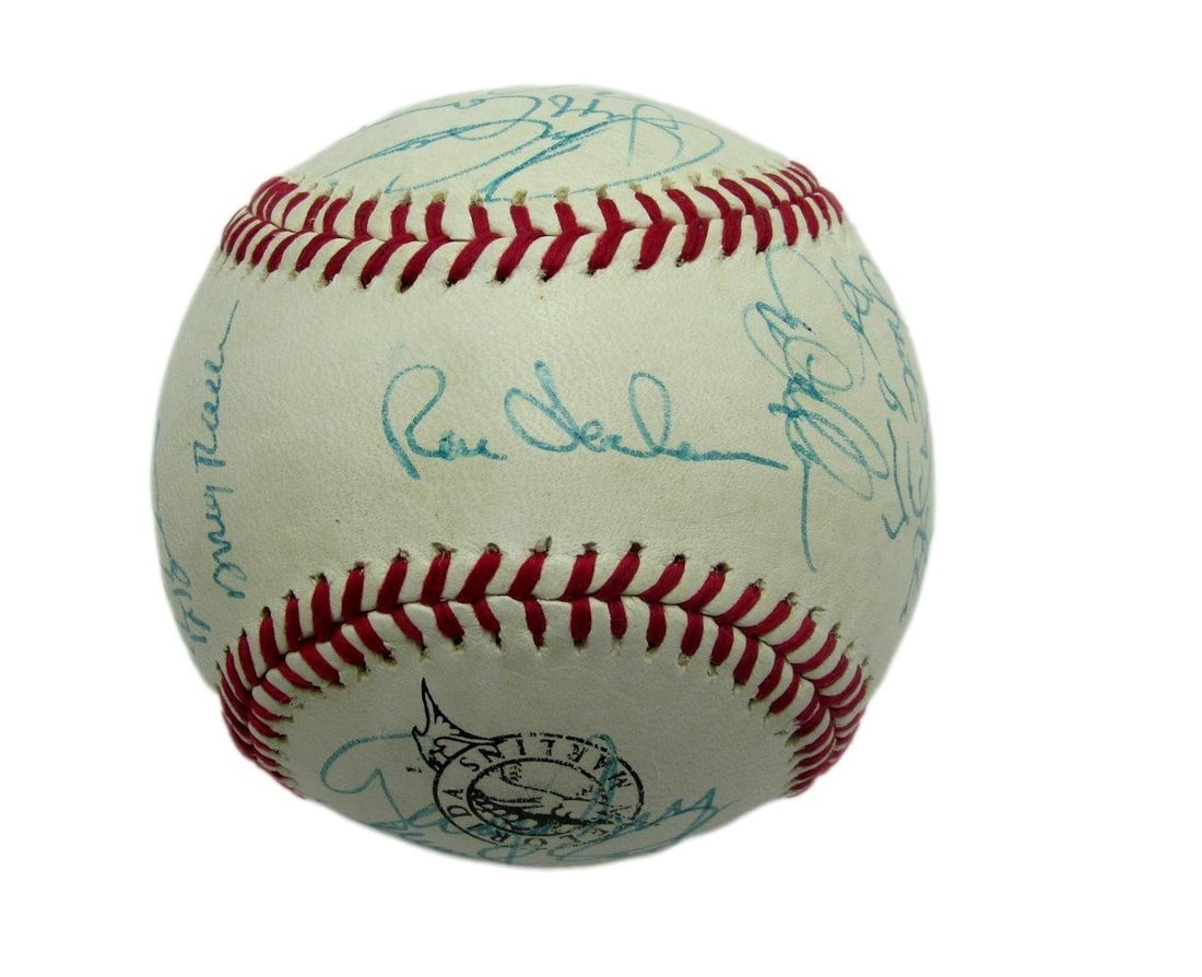 HOF 1993 Florida Marlins Signed by 28 Team Baseball Inaugural Season Hoffman (1 of 5)