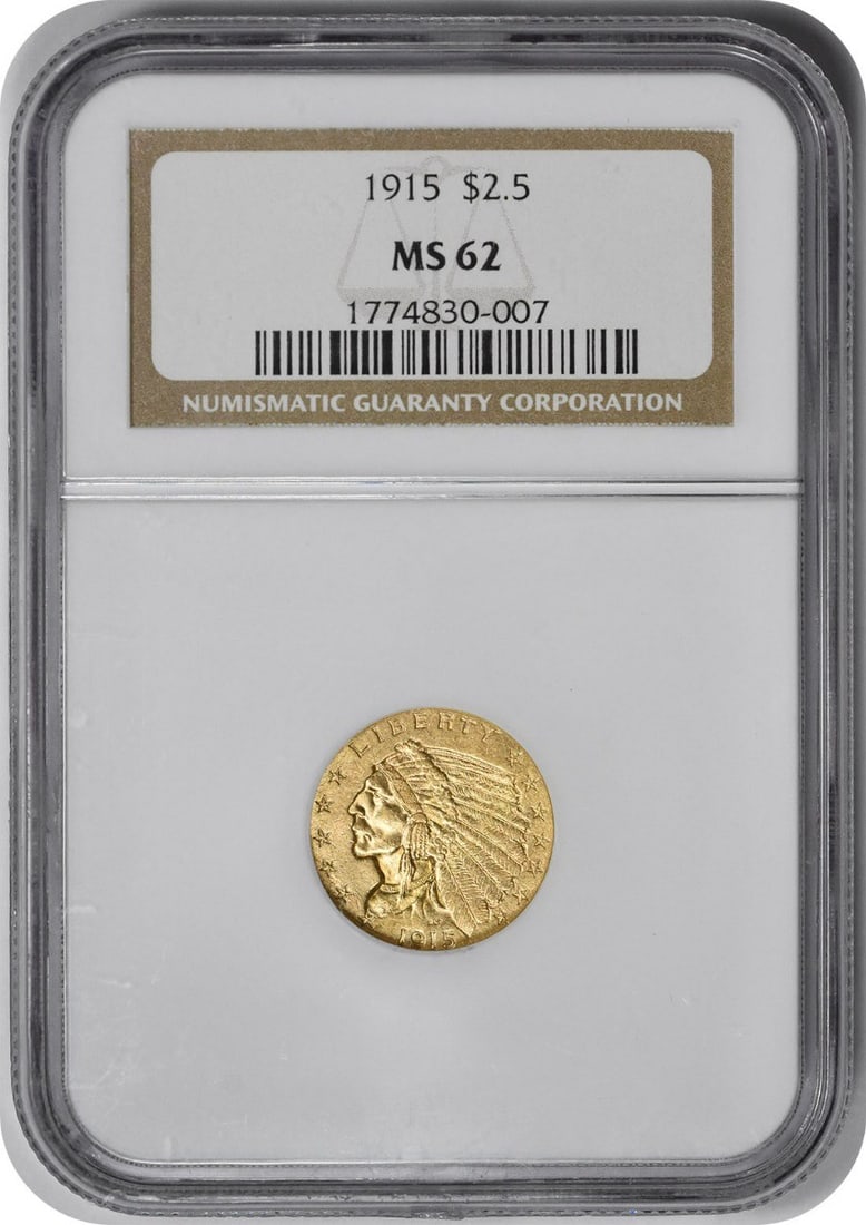 NGC 1915 $2.50 Gold Indian MS62 (1 of 1)