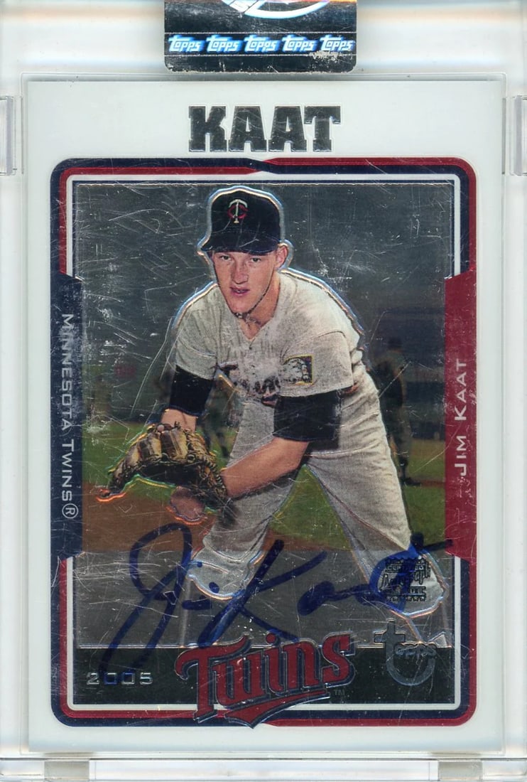 #TA-JLK JIm Kaat Autographed 2005 Topps Encased Card (1 of 2)