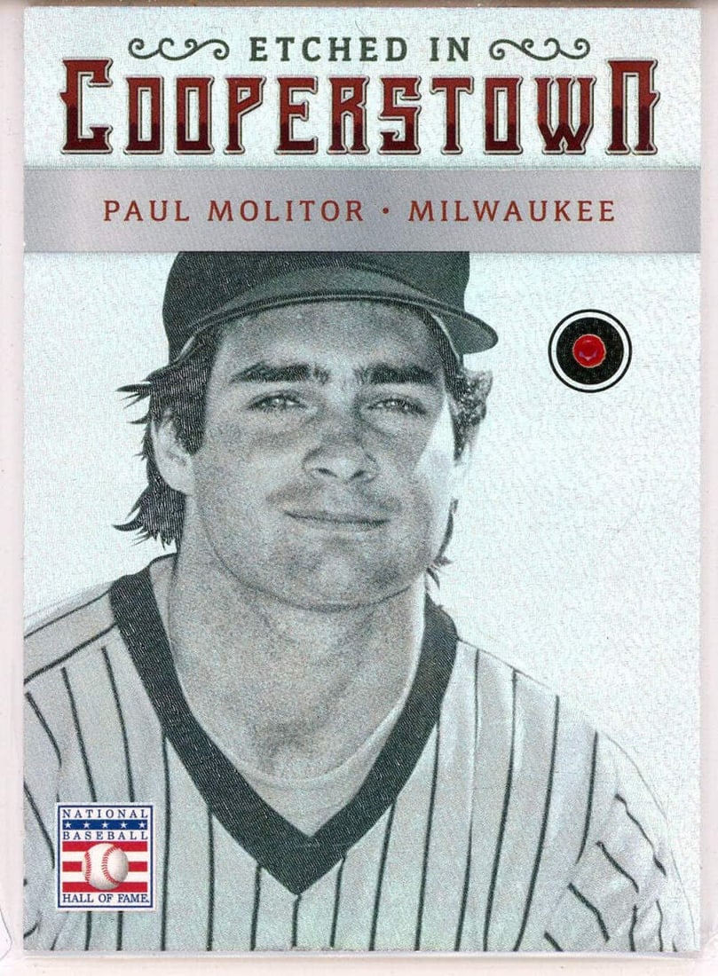 #54 Paul Molitor 2015 Panini Cooperstown Ruby Card (1 of 2)