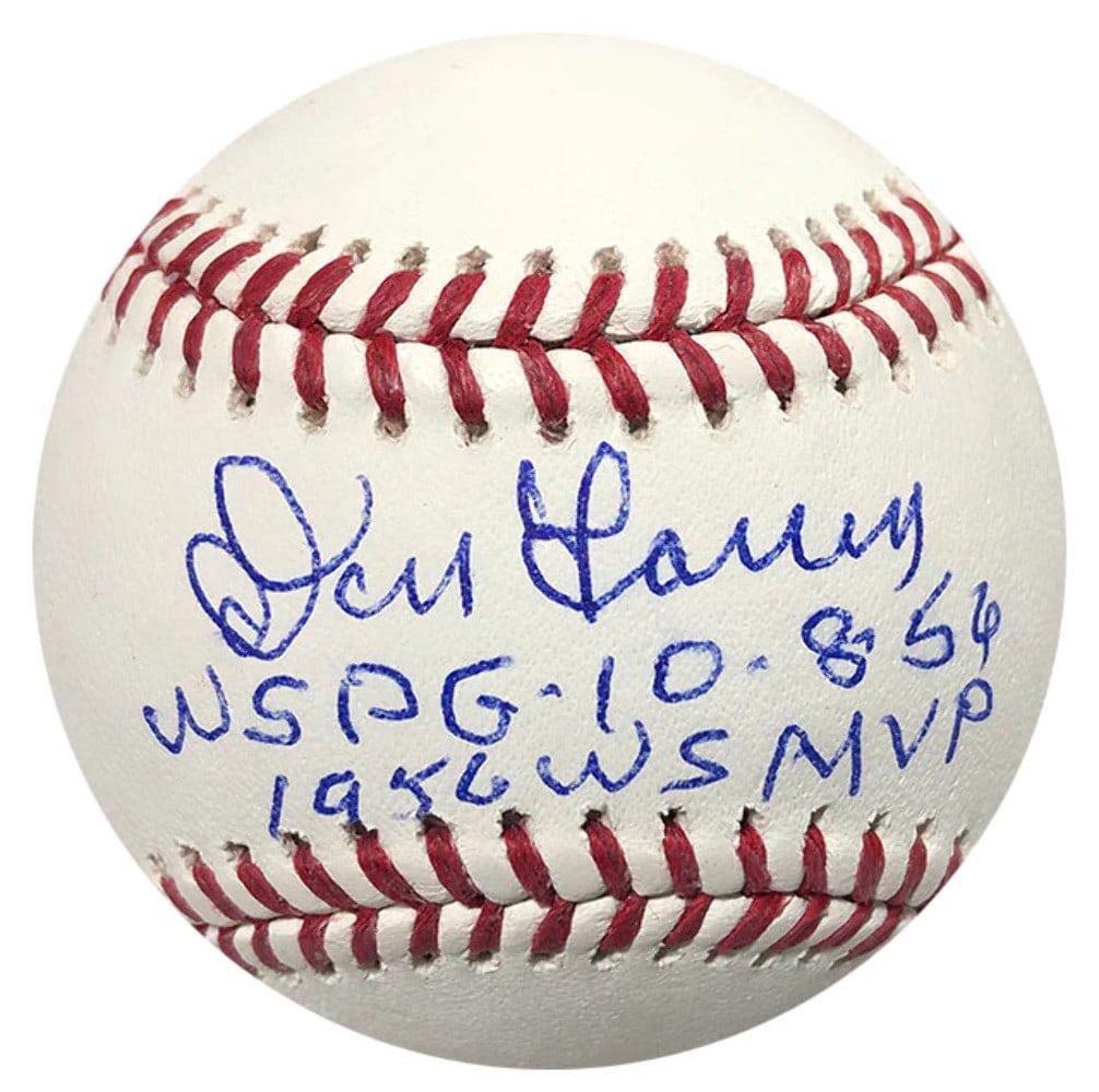 1956 WS MVP" Autographed Baseball (JSA) - Don Larsen "WS PG 10-8-56 (1 of 2)