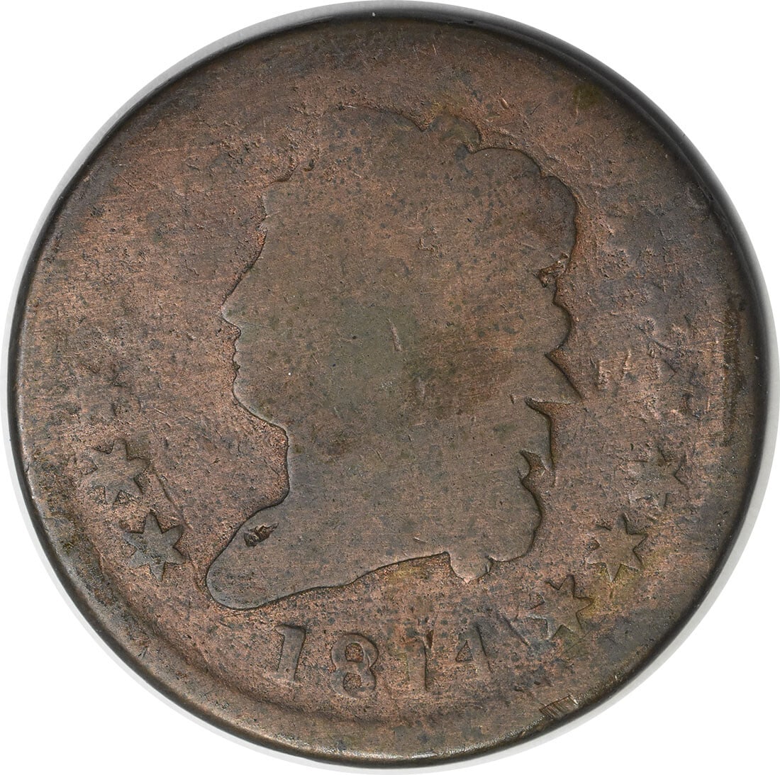 Uncertified 1814 Large Cent G: Uncertified 1814 Large Cent G This listing features Uncertified 1814 Large Cent G. Item specifics are provided below. Item Specifics: Country Of Origin: United States Certification: Uncertified Circul