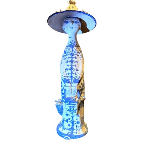 Doll BJORN WIINBLAD Ceramic Doll Flower 12.5 inch 1960s Danish Antique (1 of 11)