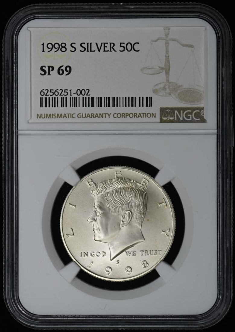 SP69 1998 S SILVER Kennedy Half Dollar 50C NGC (1 of 1)