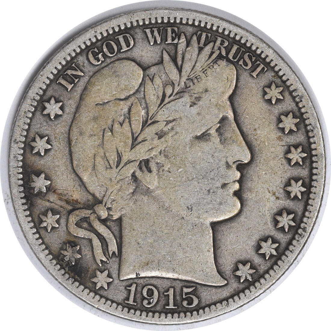 Uncertified 1915-S Barber Silver Half Dollar VF (1 of 2)