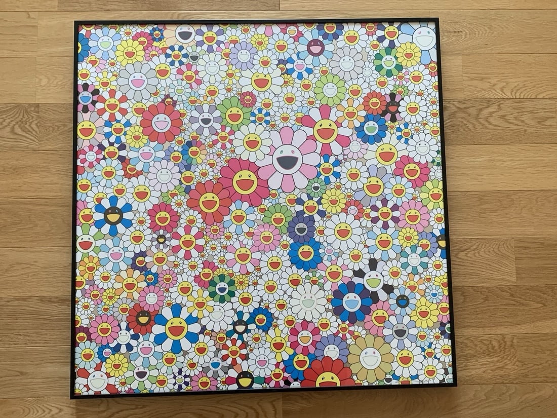 autograph Takashi Murakami "Flower Garden in Heaven" Silkscreen Edition with (1 of 8)