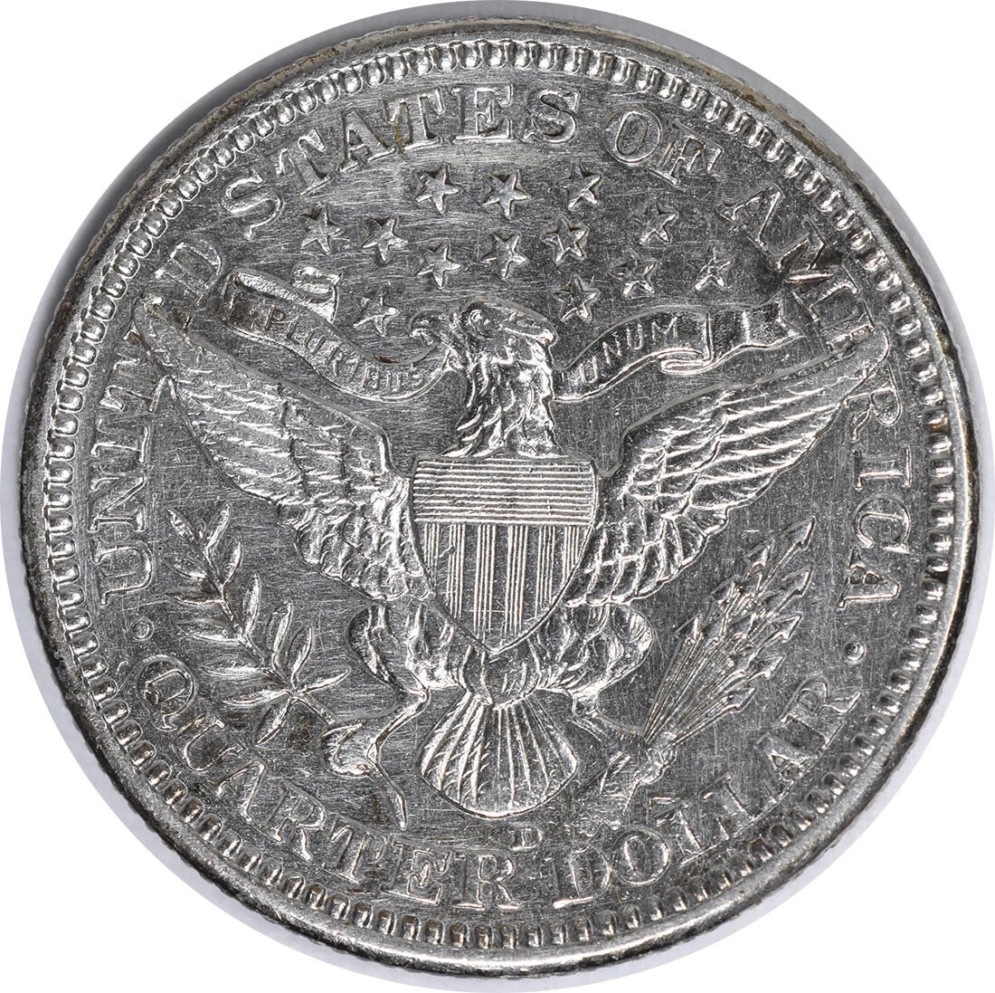 Uncertified 1913-D Barber Silver Quarter BU - 2