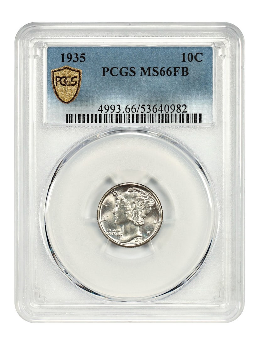 Mercury Dime - 1935 10C PCGS MS66FB: Mercury Dime - 1935 10C PCGS MS66FB This listing features Mercury Dime - 1935 10C PCGS MS66FB. Item specifics are provided below. Item Specifics: Certification: PCGS Certification Number: 53640982