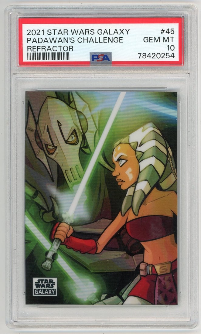 10 Padawan's Challenge 2021 Star Wars Galaxy Refractor #45 PSA (1 of 2)