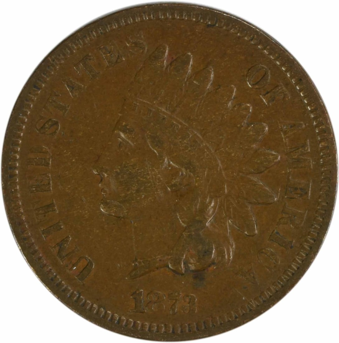 Uncertified 1873 Indian Cent Closed 3 EF (1 of 2)