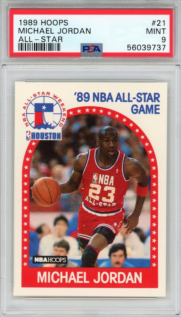 (PSA) Michael Jordan 1989 Hoops All-Star Card #21 (1 of 2)