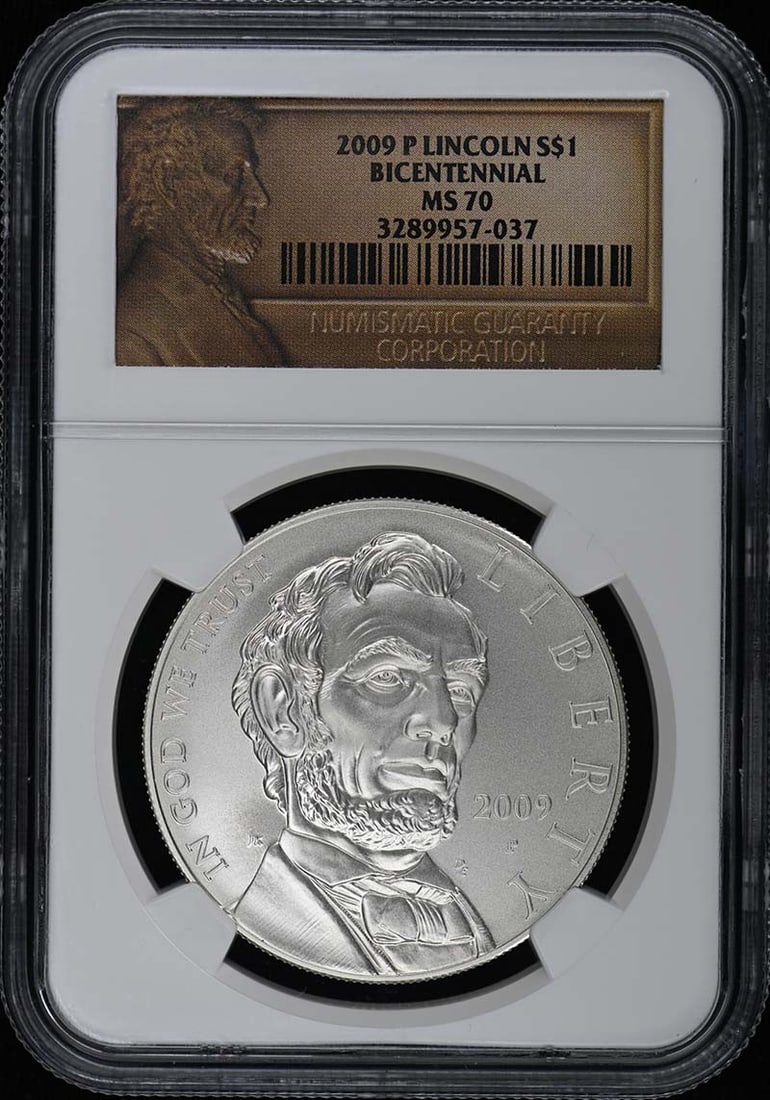 MS70 2009 P LINCOLN Modern Commemorative BICENTENNIAL S$1 NGC (1 of 1)