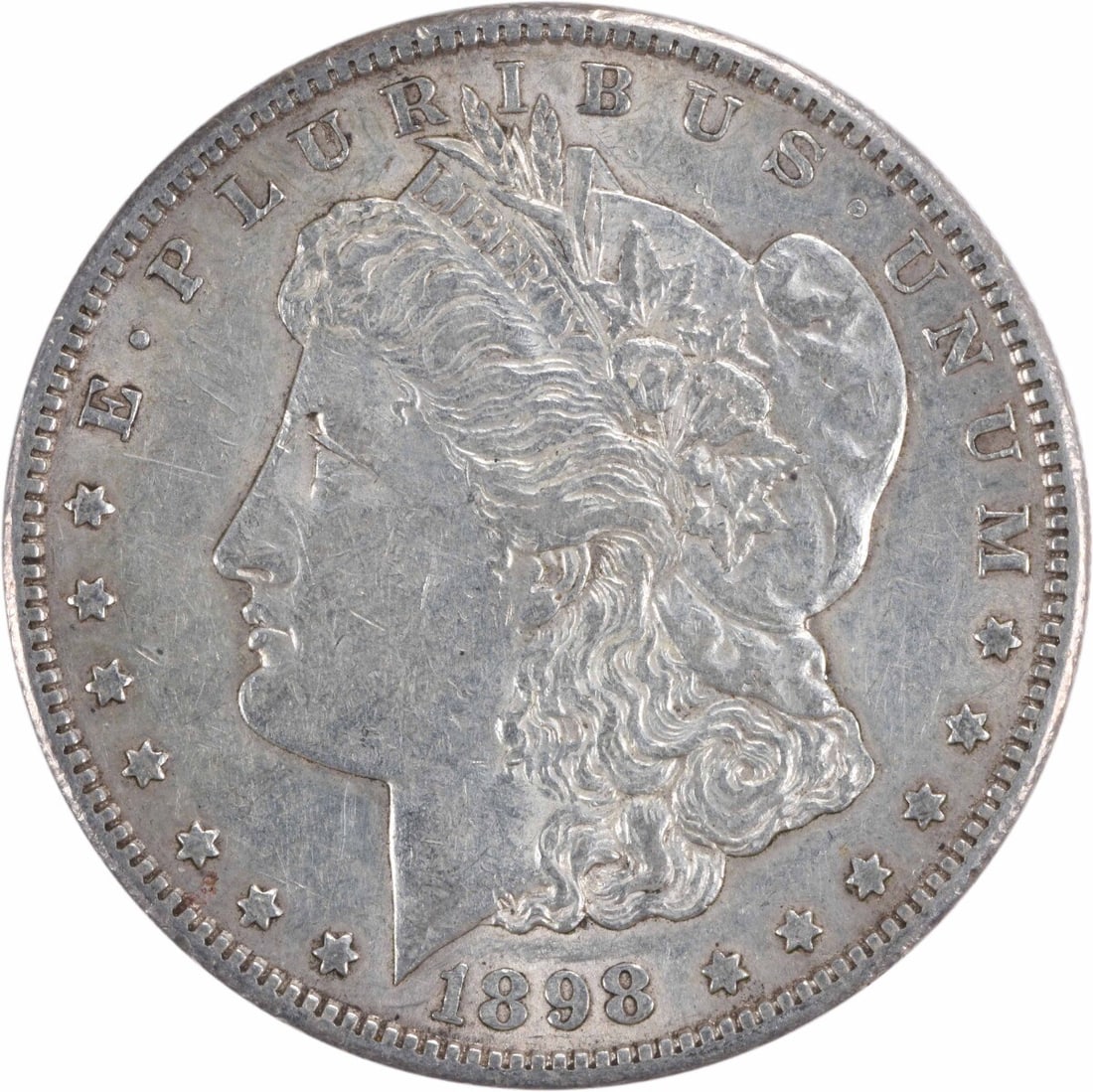 Uncertified 1898-S Morgan Silver Dollar AU: Uncertified 1898-S Morgan Silver Dollar AU This listing features Uncertified 1898-S Morgan Silver Dollar AU. Item specifics are provided below. Item Specifics: Country Of Origin: United States Certifi