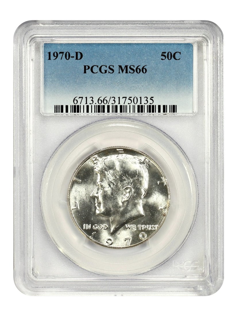 Key Date - 1970-D 50C PCGS MS66 - Kennedy Half Dollar: Key Date - 1970-D 50C PCGS MS66 - Kennedy Half Dollar This listing features Key Date - 1970-D 50C PCGS MS66 - Kennedy Half Dollar. Item specifics are provided below. Item Specifics: Certification: PCG