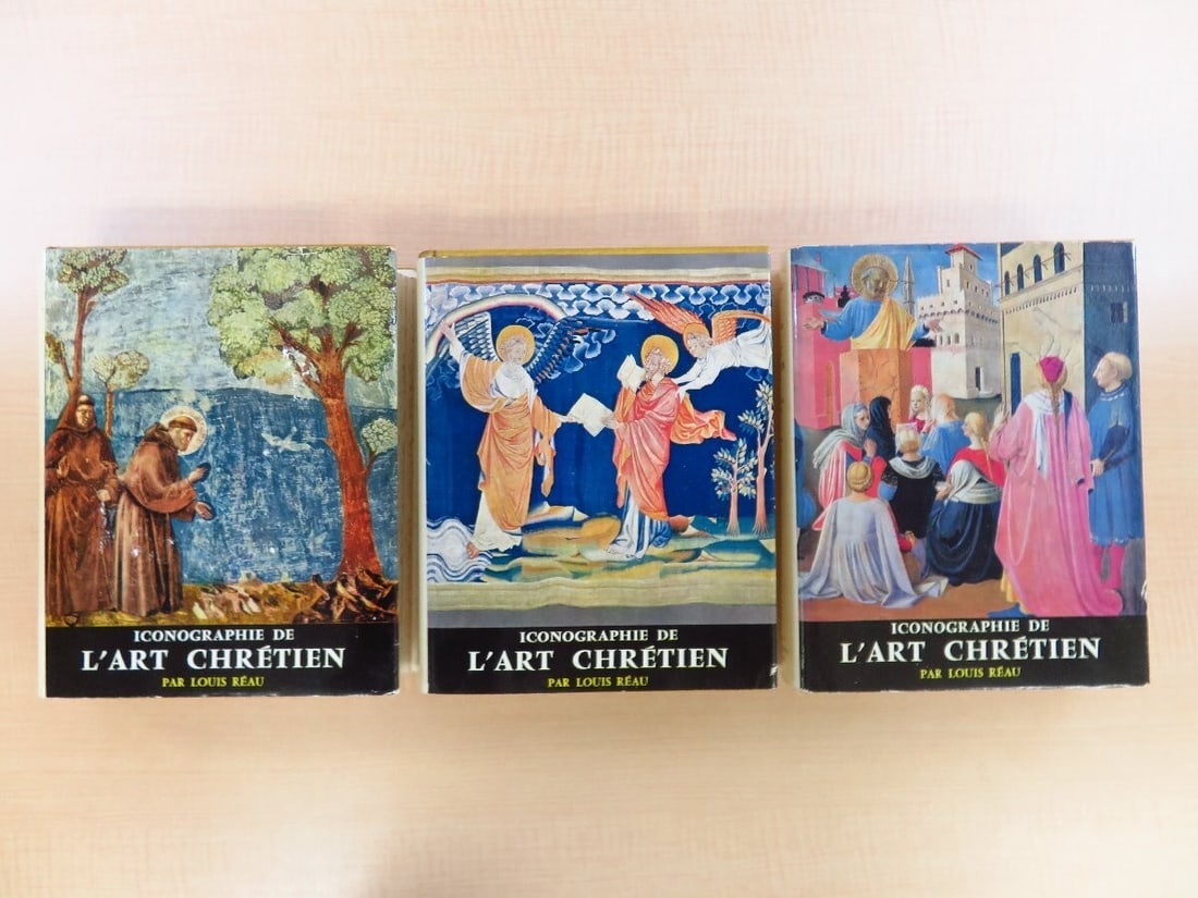 HC Louis Reau Iconographie de l'art chretien des Saints 1st Ed 3 Vol Set 1958 (1 of 10)