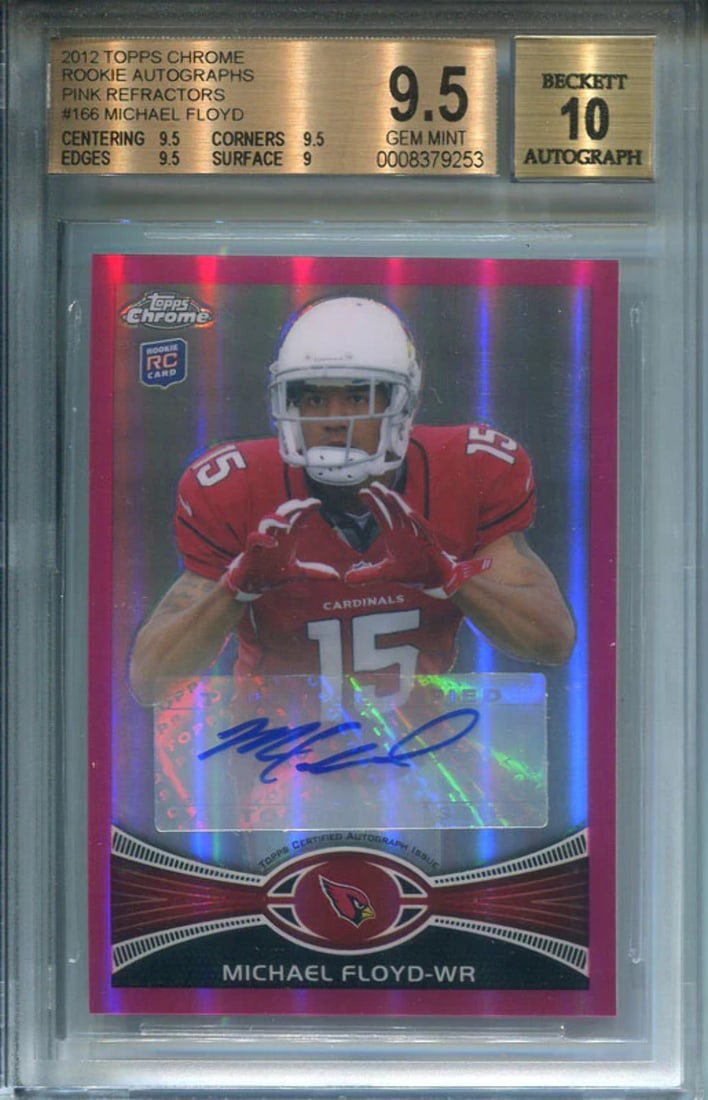(Beckett) Michael Floyd Autographed 2012 Topps Chrome Card: (Beckett) Michael Floyd Autographed 2012 Topps Chrome Card This listing features (Beckett) Michael Floyd Autographed 2012 Topps Chrome Card. Item specifics are provided below. Item Specifics: Signed