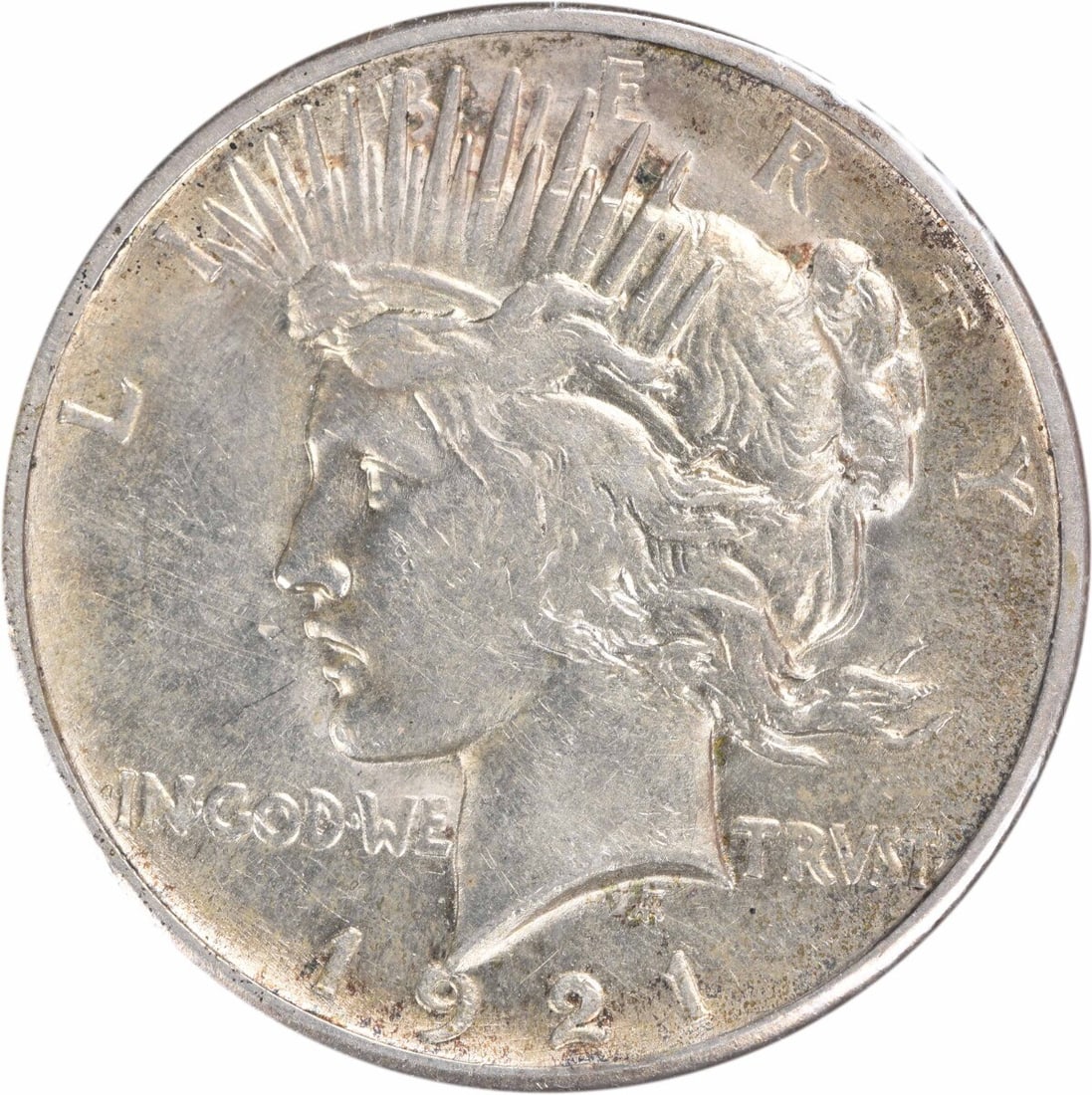 Uncertified 1921 VAM 3 Peace Dollar Line Through L AU (1 of 2)