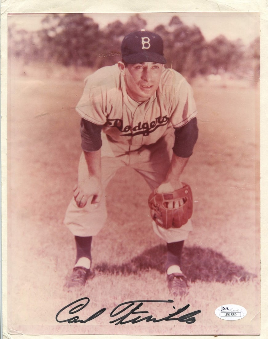 JSA) Carl Furillo Autographed 8x10 photo ( (1 of 2)