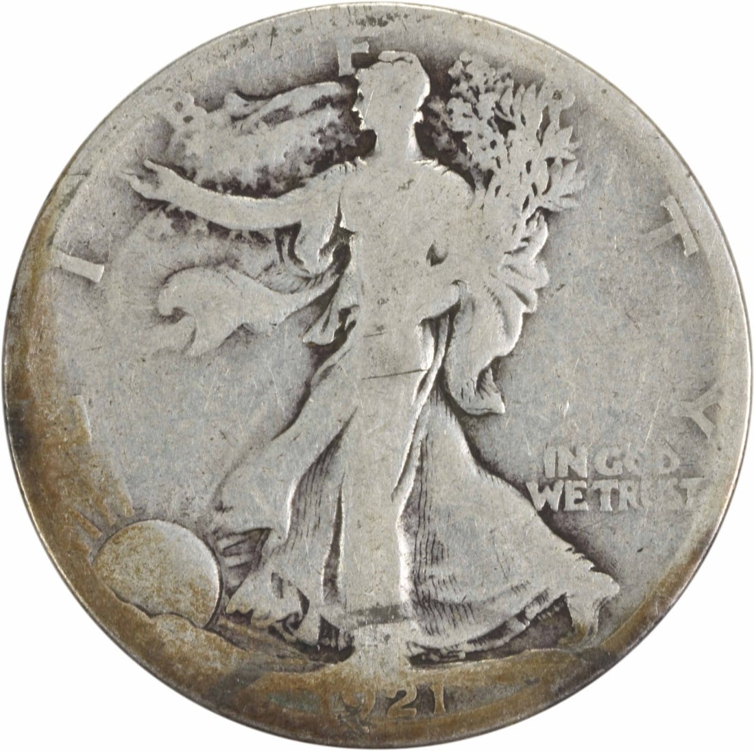 Uncertified 1921-S Walking Liberty Silver Half Dollar G (1 of 2)