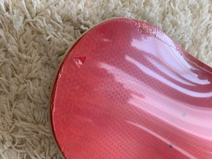 item 08aw supreme stained logo deck skateboard red new unused - 4