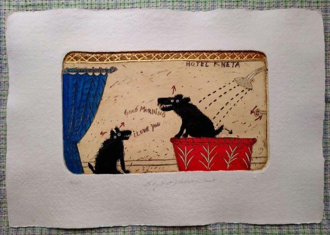 50 Raymond Emile Waydelich "HOTEL KRETA" print edition autographed 14/ - 2