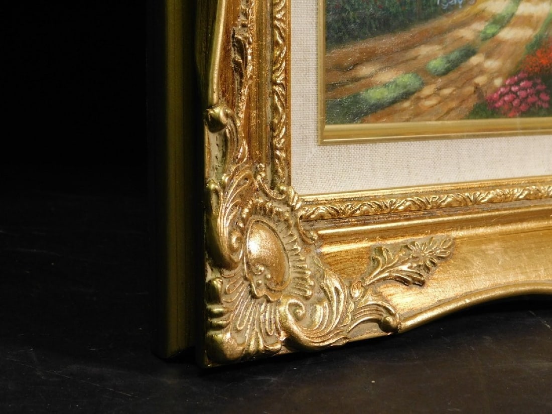 Landscape Alain Bonnec French Oil Painting F3 "Cottage Path" 2000 Signed - 7