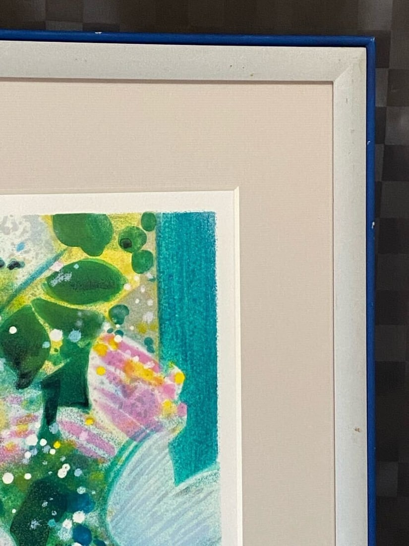 Framed Camille Hilaire Original Lithograph Still Life with Flowers Hand-Signed - 6