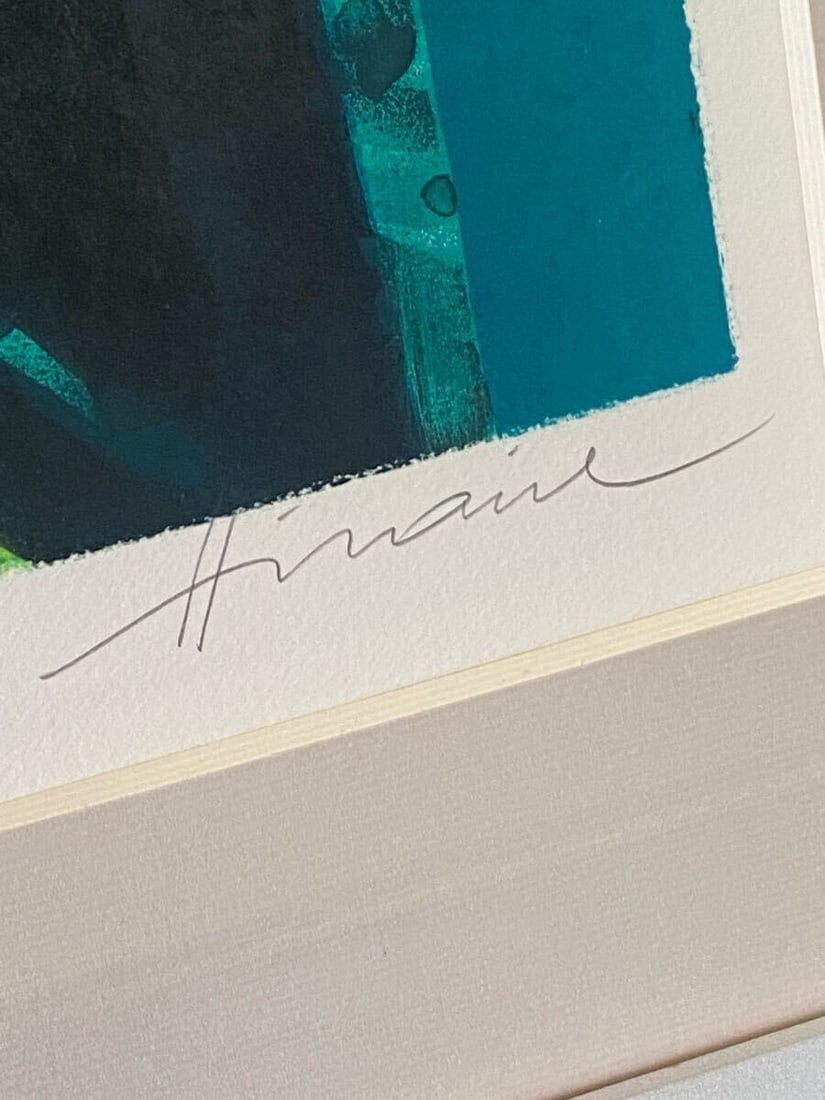 Framed Camille Hilaire Original Lithograph Still Life with Flowers Hand-Signed - 9