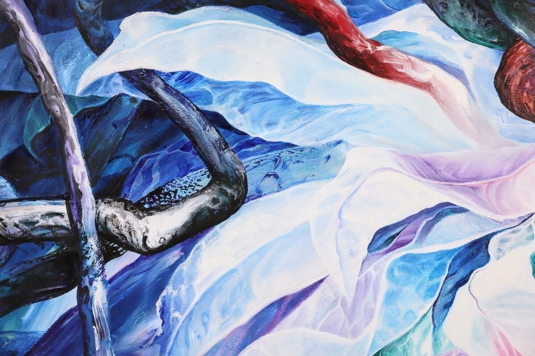 Signed Alberto Jorge Carol 1990 Original Acrylic Painting "Tropico No.190 ROCE" - 6