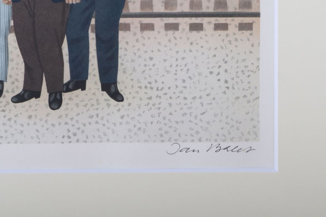 Art** Jan Balet Union Pacific Lithograph H.C. Pencil Signed Framed Naive - 6