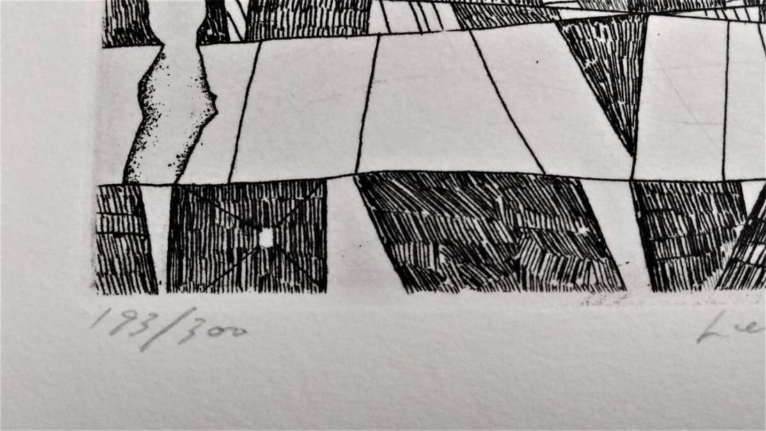 1978 Risaburo Kimura Signed Original Etching Print Letter for NEW YORK Framed - 8