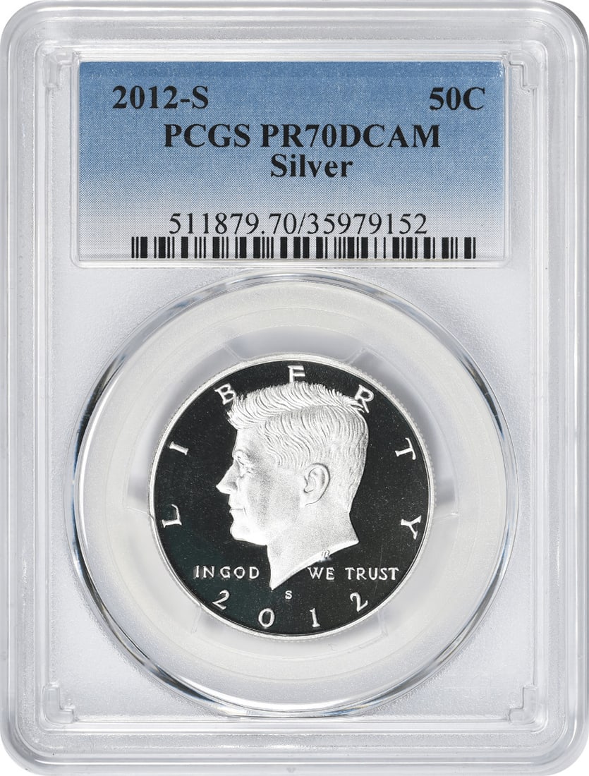 70 2012-S Silver Kennedy Half PR70DCAM PCGS Proof 70 Deep Cameo (1 of 1)