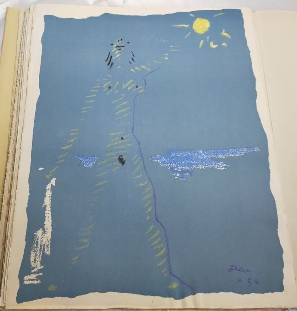 Lithographs Jean Cocteau Sous le manteau de feu 1955 Limited Book 12 Original (1 of 10)