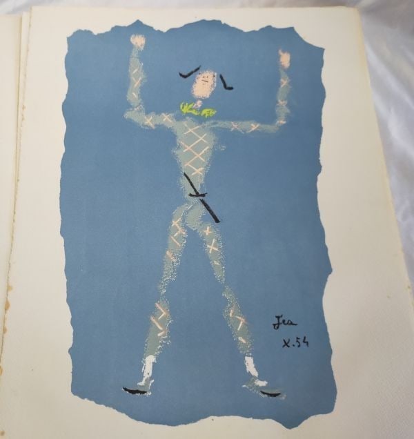 Lithographs Jean Cocteau Sous le manteau de feu 1955 Limited Book 12 Original - 6