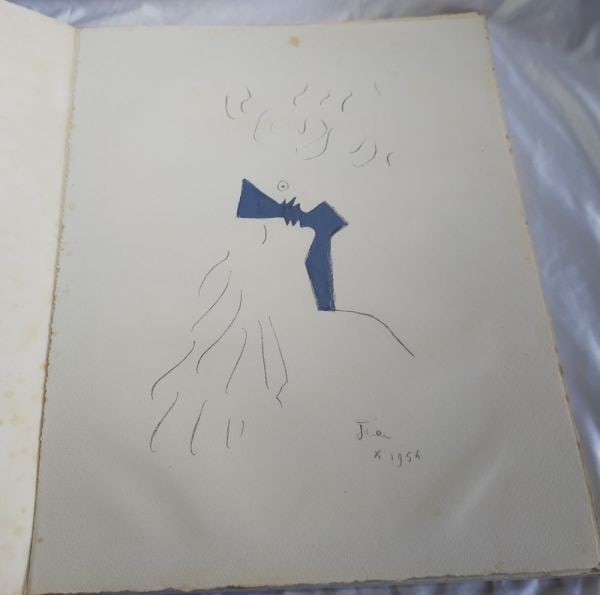 Lithographs Jean Cocteau Sous le manteau de feu 1955 Limited Book 12 Original - 9