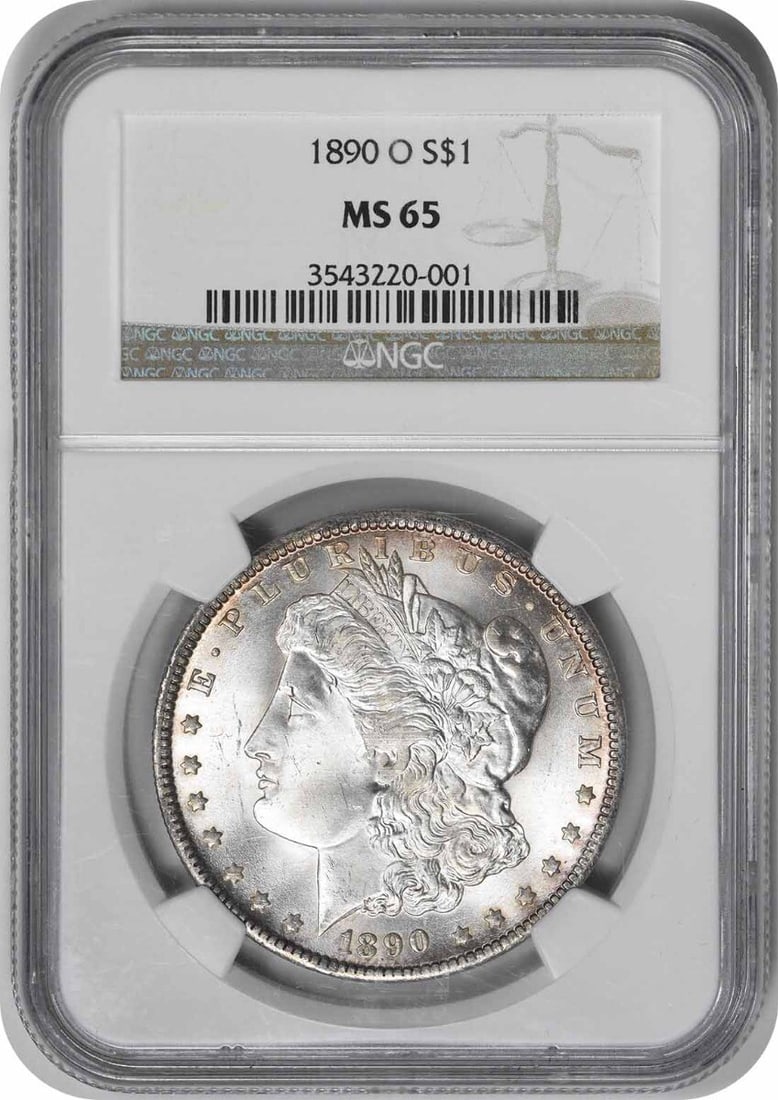NGC 1890-O Morgan Silver Dollar MS65: NGC 1890-O Morgan Silver Dollar MS65 This listing features NGC 1890-O Morgan Silver Dollar MS65. Item specifics are provided below. Item Specifics: Country Of Origin: United States Certification: NGC