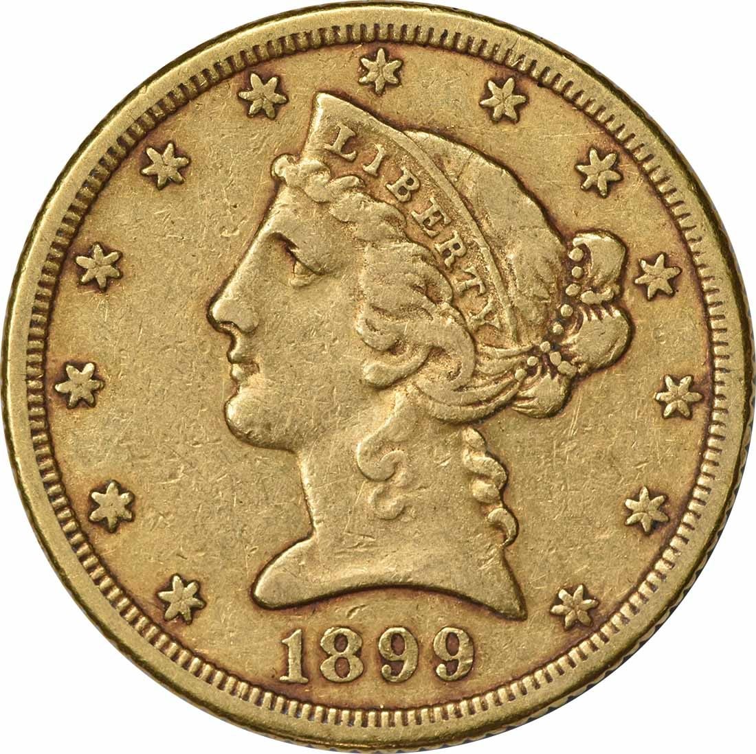 Unertified 1899-S $5 Gold Liberty Head EF (1 of 1)
