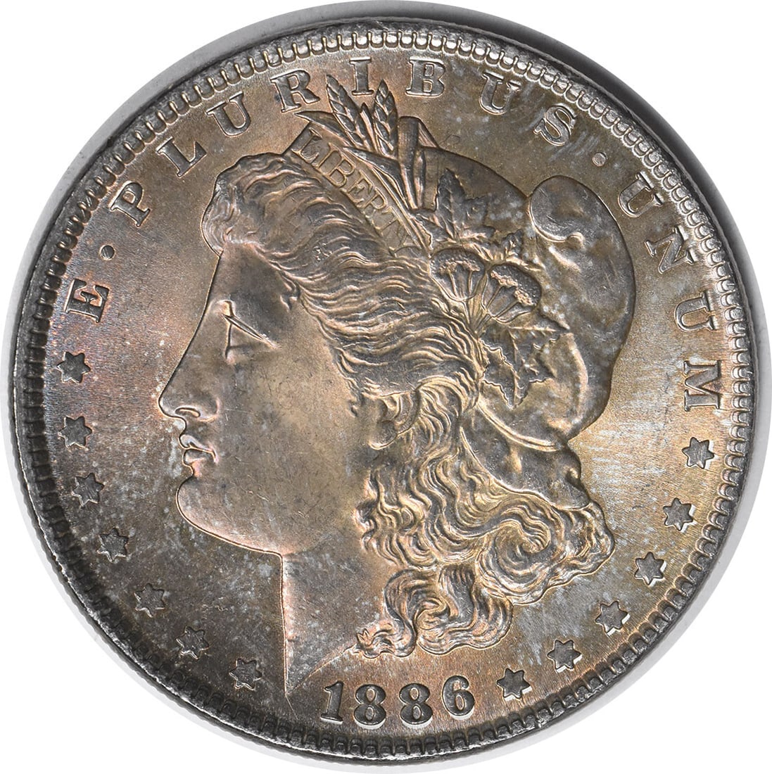 Uncertified 1886 Morgan Silver Dollar Choice BU Toned (1 of 2)