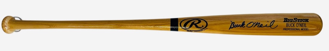 Bat Buck O'Neil Autographed Rawlings Adirondack Big Stick (1 of 2)
